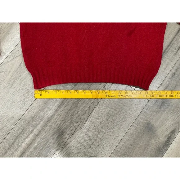 Polo Ralph Lauren Red Cotton Wool Blend Crewneck Sweater Mens XL Pony Logo